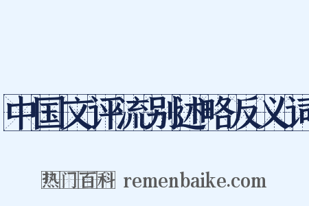 中国文评流别述略反义词是什么意思的图片